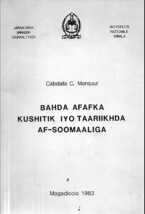 Bahda Afafka Kushitik iyo Taariikhda Af-Soomaaliga